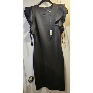Tommy Hilfiger - Little Black Dress/ Ruffle Sleeves WMS. Dress SZ 4, Black, NWT